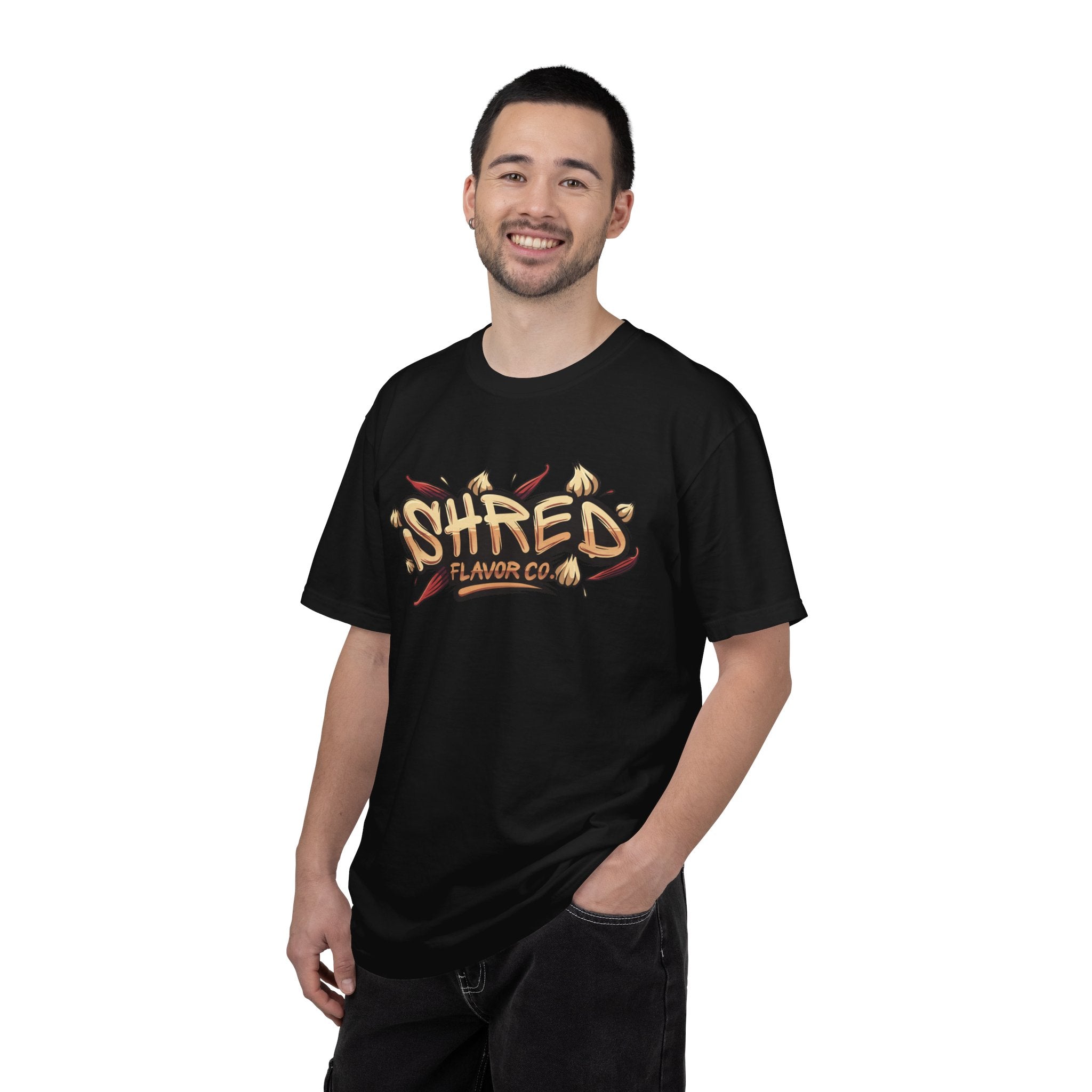 Garlic Rage T-Shirt — 'Shred Flavor Co.' Garlic Mascot Graphic Tee